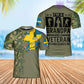 T-shirt personnalisé avec camouflage soldat/vétéran suédois avec nom et grade imprimé en 3D - 0202240003