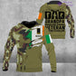 Personalized Ireland Soldier/ Veteran Camo With Name And Rank Hoodie - 16886016