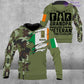 Personalized Ireland Soldier/ Veteran Camo With Name And Rank Hoodie - 16886016