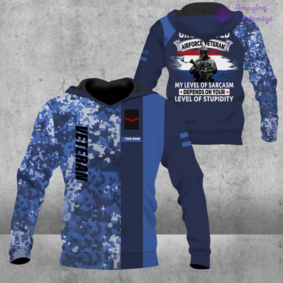 Personalized Netherlands Soldier/ Veteran Camo With Name And Rank Hoodie - 1688947201