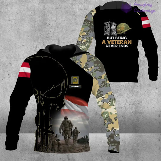 Personalized Austria Soldier/ Veteran Camo With Name And Rank Hoodie - 16892928