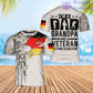 Personalisiertes T-Shirt mit Camouflage-Muster für deutsche Soldaten/Veteranen mit Namen und Rang, 3D-Druck – 0302240001