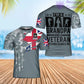 T-shirt personnalisé avec camouflage soldat/vétéran britannique avec nom et grade imprimé en 3D - 0202240003