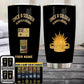 Personalized Australian Veteran/ Soldier With Rank And Name Camo Tumbler Gold Flag - 0302240007