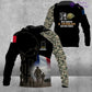 Personalized France Soldier/ Veteran Camo With Name And Rank Hoodie 3D Printed - 16892928