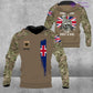 Personalized UK Soldier/ Veteran Camo With Name And Rank Hoodie 3D Printed - 2106230001