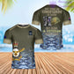 Personalisiertes T-Shirt mit australischem Soldaten-/Veteranen-Tarnmuster mit Namen und Rang, 3D-Druck – 0202240005