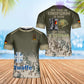 T-shirt personnalisé avec camouflage soldat/vétéran allemand avec nom et grade imprimé en 3D - 0102240003