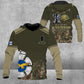 Sweat à capuche personnalisé avec camouflage soldat/vétéran finlandais avec nom et grade imprimé en 3D - 16920576