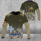 Personalisierter Kapuzenpullover mit Camouflage-Muster für deutsche Soldaten/Veteranen mit Namen und Rang, 3D-Druck – 1508230001