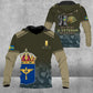 Personalized Sweden Soldier/ Veteran Camo With Name And Rank Hoodie 3D Printed - 16920576