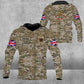 Sweat à capuche personnalisé avec camouflage soldat/vétéran britannique avec nom et grade imprimé en 3D - 1708230001