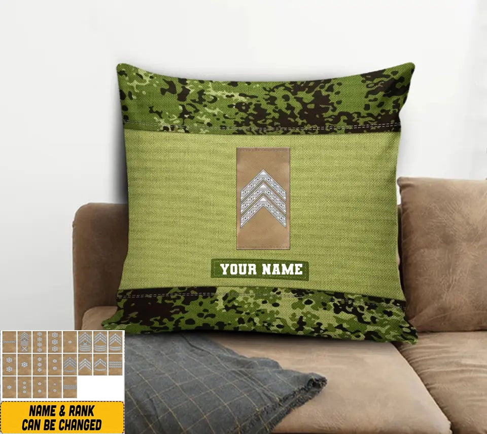 Coussin personnalisé avec camouflage soldat/vétéran du Danemark avec nom et grade imprimé en 3D - 1508230001