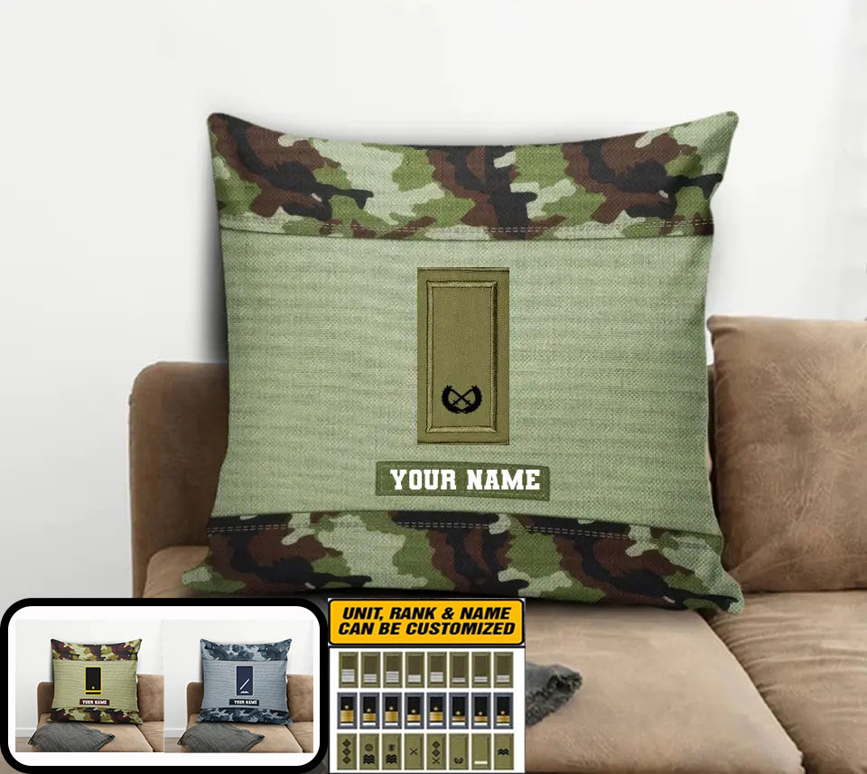 Coussin personnalisé avec nom et grade de soldat/vétéran irlandais imprimé en 3D - 1508230001