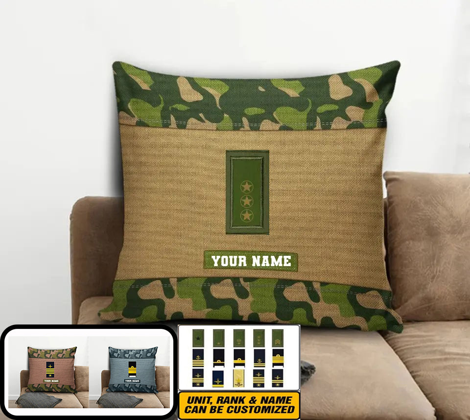 Coussin personnalisé avec camouflage soldat/vétéran suédois avec nom et grade imprimé en 3D - 1508230001