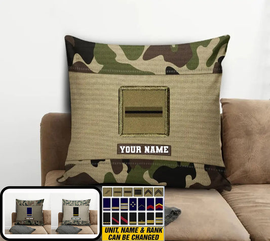 Coussin personnalisé avec nom et grade de soldat/vétéran de la France imprimé en 3D - 1508230001