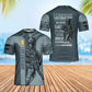 T-shirt personnalisé avec camouflage soldat/vétéran suédois avec nom et grade imprimé en 3D - 0402240002