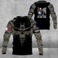 Personalized France Soldier/ Veteran Camo With Name And Rank Hoodie 3D Printed -  16939584