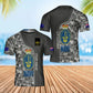 Personalisiertes T-Shirt mit australischem Soldaten-/Veteranen-Tarnmuster mit Namen und Rang, 3D-Druck – 0102240005