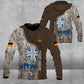 Personalisierter Kapuzenpullover mit Camouflage-Muster für deutsche Soldaten/Veteranen mit Namen und Rang, 3D-Druck – 0809230001