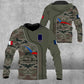 Personalisierter Kapuzenpullover mit Camouflage-Muster für französische Soldaten/Veteranen mit Namen und Rang, 3D-Druck – 16941312