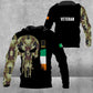 Sweat à capuche personnalisé avec camouflage soldat/vétéran irlandais avec nom et grade imprimé en 3D - 16943904