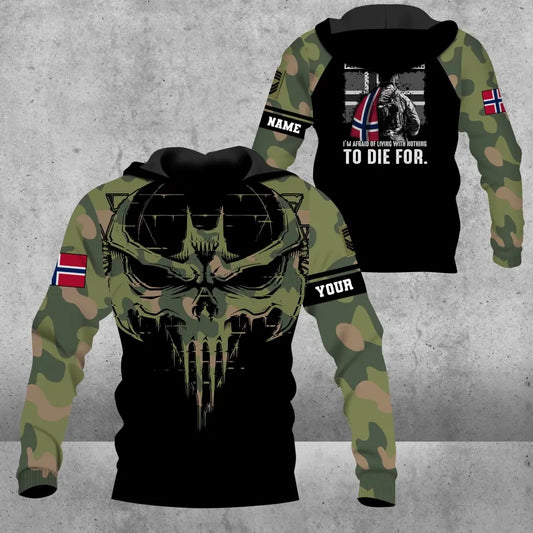 Personalized Norway Soldier/ Veteran Camo With Name And Rank Hoodie - 1609230001