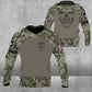 Sweat à capuche personnalisé avec camouflage soldat/vétéran britannique avec nom et grade imprimé en 3D - 1809230001