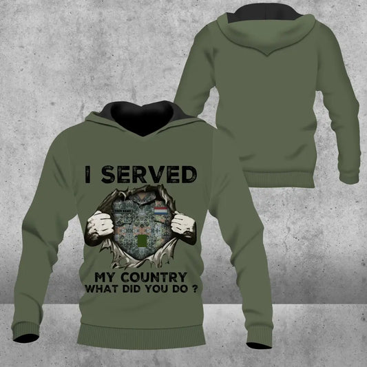 Personalisierter Kapuzenpullover mit Camouflage-Muster für niederländische Soldaten/Veteranen mit Namen und Rang, 3D-Druck – 2509230001