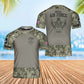 T-shirt personnalisé avec camouflage soldat/vétéran britannique avec nom et grade imprimé en 3D - 1809230001