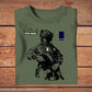 T-shirt personnalisé avec camouflage soldat/vétéran de la France avec nom et grade imprimé en 3D - 2709230001