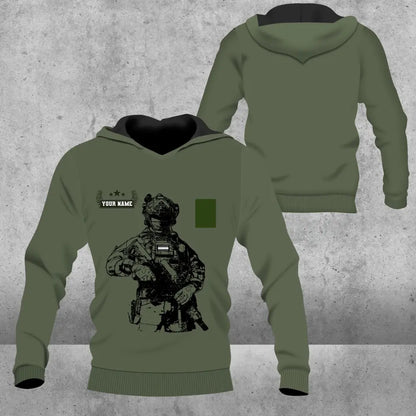 Personalisierter Kapuzenpullover mit Camouflage-Muster für niederländische Soldaten/Veteranen mit Namen und Rang, 3D-Druck – 16957728