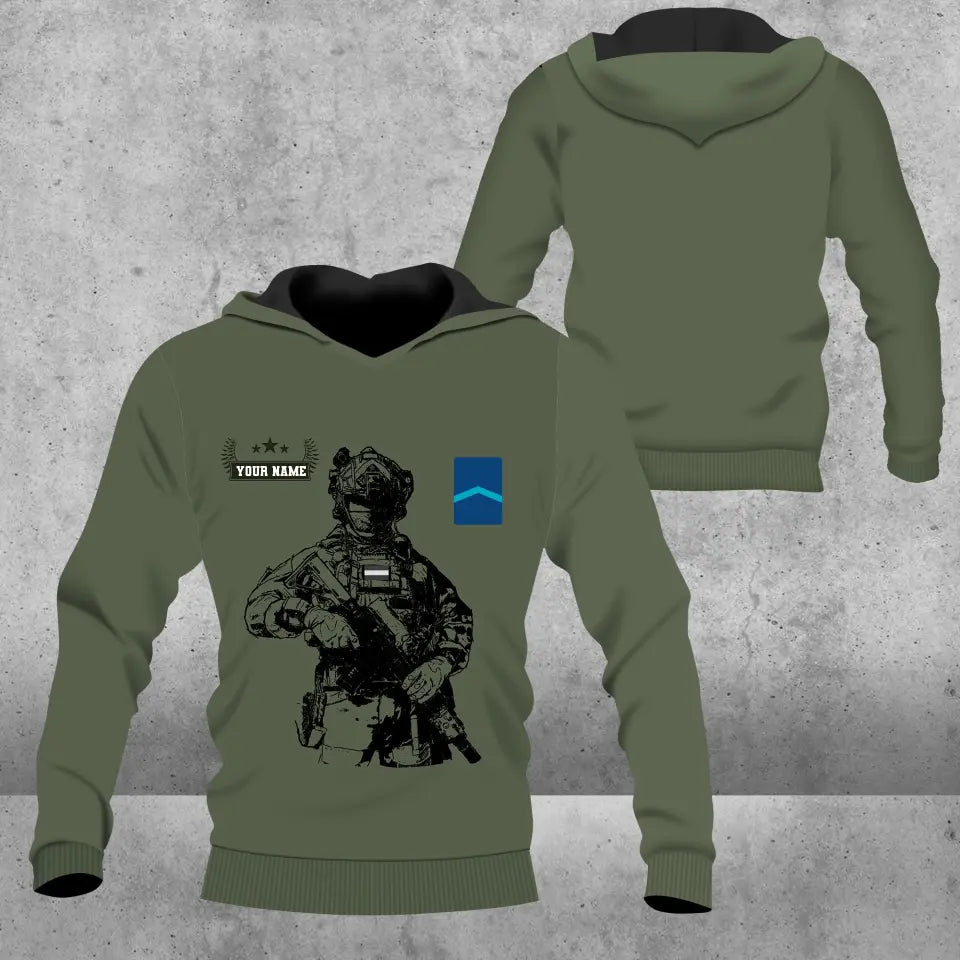 Personalized Netherlands Soldier/ Veteran Camo With Name And Rank Hoodie 3D Printed - 16957728