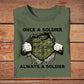 T-shirt personnalisé avec camouflage soldat/vétéran suédois avec nom et grade imprimé en 3D - 2909230001