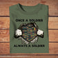 T-shirt personnalisé avec camouflage soldat/vétéran belge avec nom et grade imprimé en 3D - 2909230001