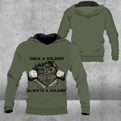 Personalized Belgium Soldier/ Veteran Camo With Name And Rank Hoodie 3D Printed - 16959456