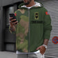 Personalisierter Kapuzenpullover mit Camouflage-Muster für norwegische Soldaten/Veteranen mit Namen und Rang – 0310230010