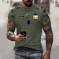 T-shirt personnalisé avec camouflage soldat/vétéran de la France avec nom et grade imprimé en 3D - 0310230005