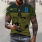 Personalisiertes T-Shirt mit finnischem Soldaten-/Veteranen-Tarnmuster und Namen und Rang, 3D-Druck – 0710230001