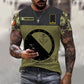 Personalized Ireland Soldier/ Veteran Camo With Name And Rank T-shirt 3D Printed - 0710230001