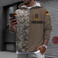 Personalisierter Kapuzenpullover mit Camouflage-Muster für deutsche Soldaten/Veteranen mit Namen und Rang, 3D-Druck – 0610230007