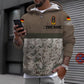 Sweat à capuche personnalisé avec camouflage soldat/vétéran allemand avec nom et grade imprimé en 3D - 0610230008