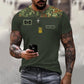 T-shirt personnalisé avec camouflage soldat/vétéran allemand avec nom et grade imprimé en 3D - 0610230003