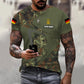 T-shirt personnalisé avec camouflage soldat/vétéran allemand avec nom et grade imprimé en 3D - 0610230004