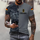 T-shirt personnalisé avec camouflage soldat/vétéran allemand avec nom et grade imprimé en 3D - 0610230007