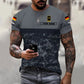 T-shirt personnalisé avec camouflage soldat/vétéran allemand avec nom et grade imprimé en 3D - 0610230008