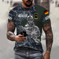 T-shirt personnalisé avec camouflage soldat/vétéran allemand avec nom et grade imprimé en 3D - 0610230011