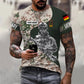 Personalisiertes T-Shirt mit Camouflage-Muster für deutsche Soldaten/Veteranen mit Namen und Rang, 3D-Druck – 0610230011