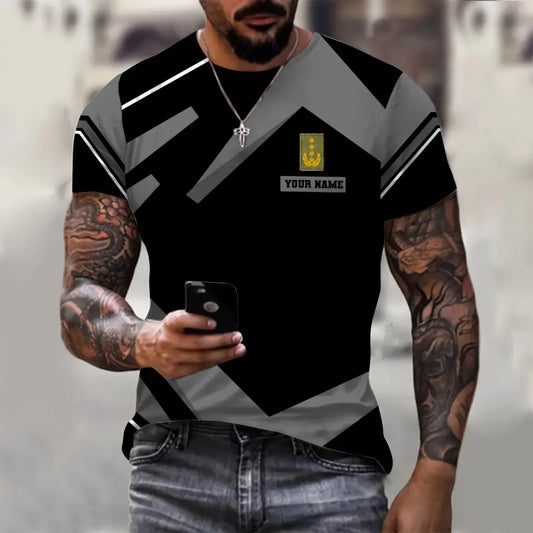 Personalisiertes T-Shirt mit Camouflage-Muster für deutsche Soldaten/Veteranen mit Namen und Rang, 3D-Druck – 0610230013