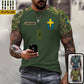 Personalized Sweden Soldier/ Veteran Camo With Name And Rank T-shirt 3D Printed - 1010230001